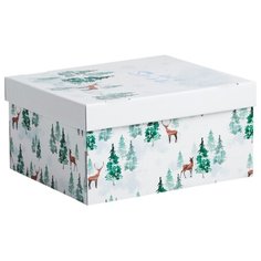 Коробка подарочная Дарите счастье Лесная сказка 30 х 15 х 24.5 см белый