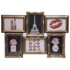 Фоторамка Fotografia мультирамка 6 фото FFC - 1053 золотая