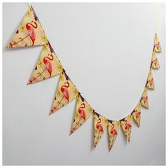 Гирлянда "Фламинго" 12 флажков Сима ленд