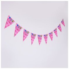 Гирлянда "С днем рождения", 10 флажков Страна Карнавалия