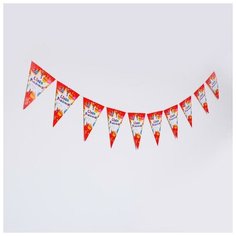 Гирлянда "С днем рождения", 10 флажков Страна Карнавалия