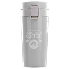 Термокружка Мастер К. Start with coffee, 0.38 л серый