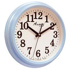 Часы настенные кварцевые Алмаз A79-A85 голубой/белый