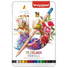 Набор цветных карандашей Bruynzeel Expression Colour 12цв в металл.кор.