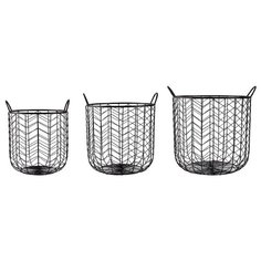 Набор из 3 корзин с ручками Villa Collection, VC340075