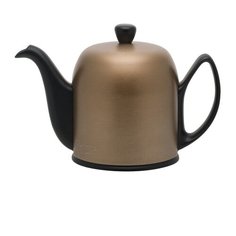 Чайник заварочный на 4 чашки Salam Mat Black 700 мл с бронзовой крышкой, фарфор, Guy Degrenne, 237414