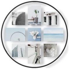 Фоторамка настенная Infinity, диаметр 52 см, материал железо + PET + полиэстер, цвет хром, Umbra, 1014944-040