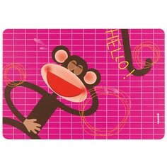 Коврик сервировочный детский Hello обезьяна 43,5х29,7 см, материал полипропилен, Guzzini, 22606652M