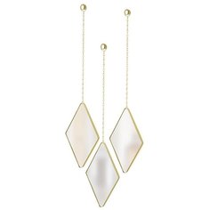 Набор из 3 подвесных зеркал Dima материал зеркальное полотно + металл, цвет латунь, Umbra, 358777-221