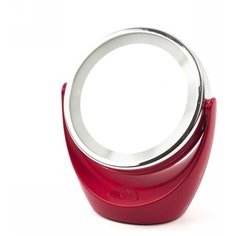 Зеркало косметическое настольное MARTA MT-2647 с подсветкой красный рубин