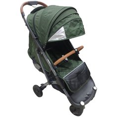 Прогулочная коляска Yoya Plus Pro 2019 (сумка-чехол, подстак., дожд., москит., бампер, бамбук. коврик, ремешок на руку, накидка на ножки, корзина д/пок.), зеленый/черная рама, цвет шасси: черный