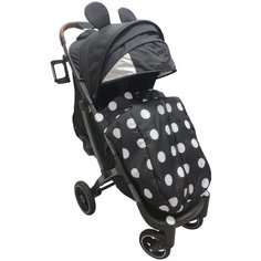 Прогулочная коляска Yoya Plus Pro Max 2020 (дожд., москит., подстак., бампер, сумка-чехол, корзина д/покупок, ремешок на руку, накидка на ножки, бампер, бамб. коврик), Микки/черная рама, цвет шасси: черный