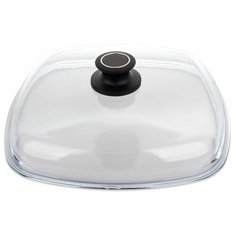 Крышка AMT Gastroguss для сковороды Glass Lid E28, 28х28 см прозрачный/черный