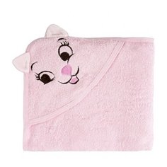 Twinklbaby Полотенце с капюшоном Fun Dry Кошки банное 80х100 см розовый