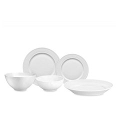 Сервиз обеденный на 6 персон, 21 предмет, цвет белый, фарфор, Pillivuyt, 994204BX1