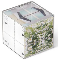 Фоторамка-куб Ice Frame 6x6x7 см, материал стекло + сталь, цвет никель, Umbra, 1013709-410