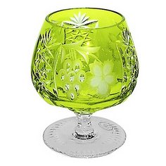 Бокал хрустальный для коньяка Grape 300 мл, цвет светло-зеленый, Ajka Crystal, 1/reseda/64574/51380/48359