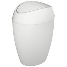 Корзина для мусора с крышкой Twirla 9 л, 22x36x26 см, материал полипропилен, цвет белый, Umbra, 1012978-661