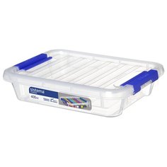 Контейнер хозяйственный универсальный Storage 16х12,1х3,7 см, материал пластик, цвет синий, Sistema, SI70005