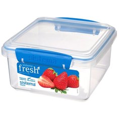 Контейнер пищевой FRESH 15,5х15х8 см, материал пластик, цвет голубой, Sistema, SI921650