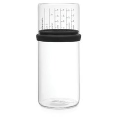 Банка с мерным стаканом 1л, серый, Brabantia, 290282