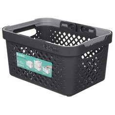Корзина хозяйственная универсальная HOME 19,1х26х13,7 см, материал пластик, цвет черный, Sistema, SI51211
