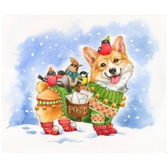 Пазл "Фрея" Корги с птичками 32.5x47.5 см