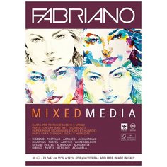 Склейка "Mixed Media" 250г/м.кв 29,7x42см мелкозернистая 40л, по короткой стороне ТМ0107 Fabriano