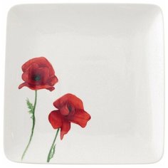 Блюдце квадратное 8 см, фарфор, VENT DE COQUELICOT, Guy Degrenne