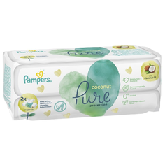 Влажные салфетки Pampers Pure Protection Coconut, 42 шт., 2 уп.