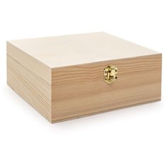 LYE015988 Шкатулка деревянная с шестью отсеками (сосна/фанера из тополя), 21.5*21.5*8.5см Astra & Craft