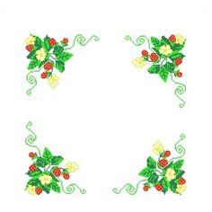 ККСН 009 Набор салфетка для вышивки крестом Земляника 45*45см Каролинка