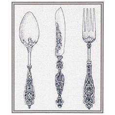 А-978 Набор для вышивания Hobby&Pro Столовые приборы 12,5*16,5 см