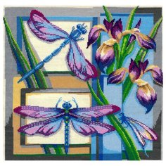 А-0026 Набор для вышивания Стрекозы 27х27 см Nitex