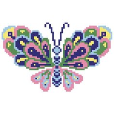 239 Набор для вышивания Hobby&Pro Kids Бабочка 19*19см
