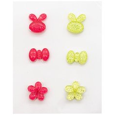 С3308-04 ФИГУРКИ самоклеящиеся Ассорти (зайчик, бантик, цветочек) Апплика