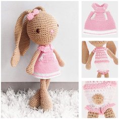 1657304 Мягкая игрушка Зайка Рафаэлка, набор для вязания, 12 см*4 см*10 см Арт Узор