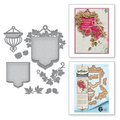 S4-651 Набор ножей для вырубки, тиснения и нанесения узора по трафарету Spellbinders Shapeabilities Ботаническое блаженство: Прекрасная цветочная корзина-баннер