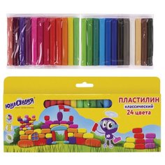 Набор для лепки Юнландия Пластилин Юнландик-архитектор 24 цв