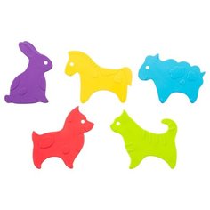 Антискользящие мини-коврики для ванны Roxy-Kids Animals 5шт