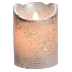 Светодиодная свеча Kaemingk Праздничная 7.5x10cm Silver 4806