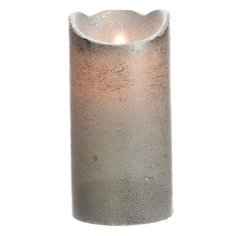 Светодиодная свеча Kaemingk Праздничная 7.5x15cm Silver 4806