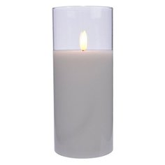 Светодиодная свеча Kaemingk Фьёга 7.5x18cm White 485350/1719