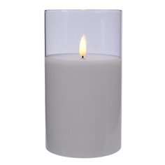 Светодиодная свеча Kaemingk Фьёга 7.5x15cm White 485349/1719
