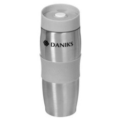 Термокружка Daniks SL-069 380ml Light Grey 316122