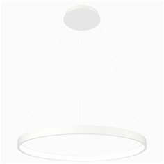 Люстра Лючера luchera потолочная, подвесная светодиодная, Руэдо, кольцо, TLRU1-50-01, белая, алюминий, 4000К(дневной свет), диаметр 50см, светильник, 27Вт, лофт, модерн,хайтек,кухня,спальни,детская,гостиная,офис