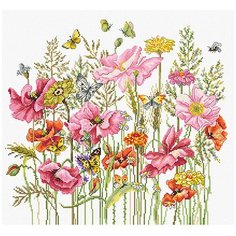 B2387 Набор для вышивания Августовский букет 33*30см, Luca-S