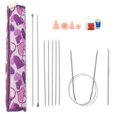 Набор для вязания, 7 предметов,аллюминий, Hobby&Pro