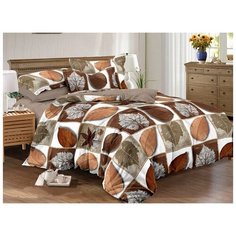 Постельное белье поплин IM0645 2-х спальное Iv Selena