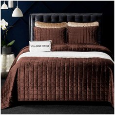 Покрывало на кровать СИТРЕЙД OVL-3, велюр, 240х260 см с наволочками 50х70 см (2 шт)